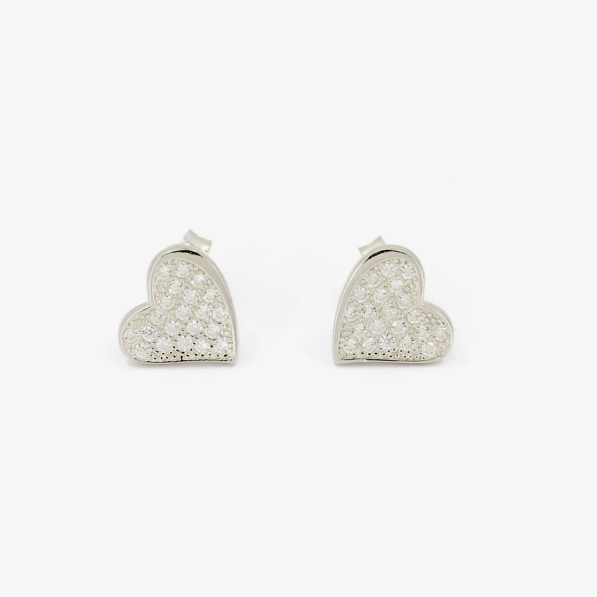 Cercei din Argint Alb de 925 cu piatra Zirconia artificial de culoare ALB