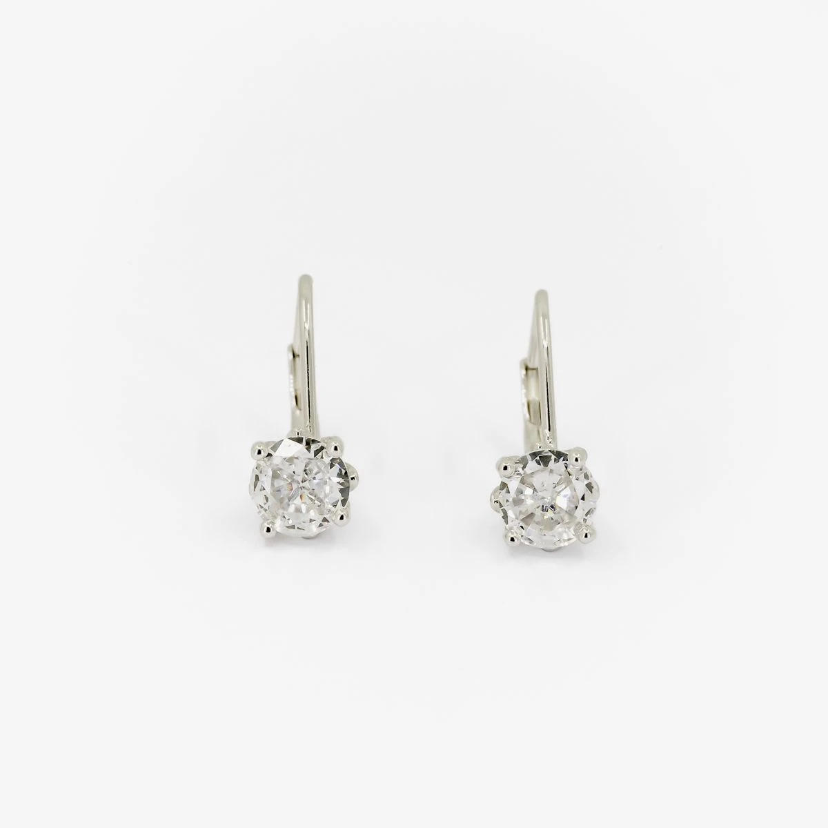 Cercei copii, din Argint Alb de 925 cu piatra Zirconia artificial de culoare ALB