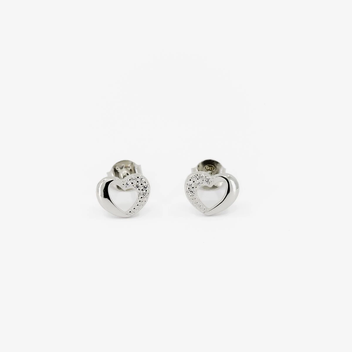 Cercei din Argint Alb de 925 cu piatra Zirconia artificial de culoare ALB
