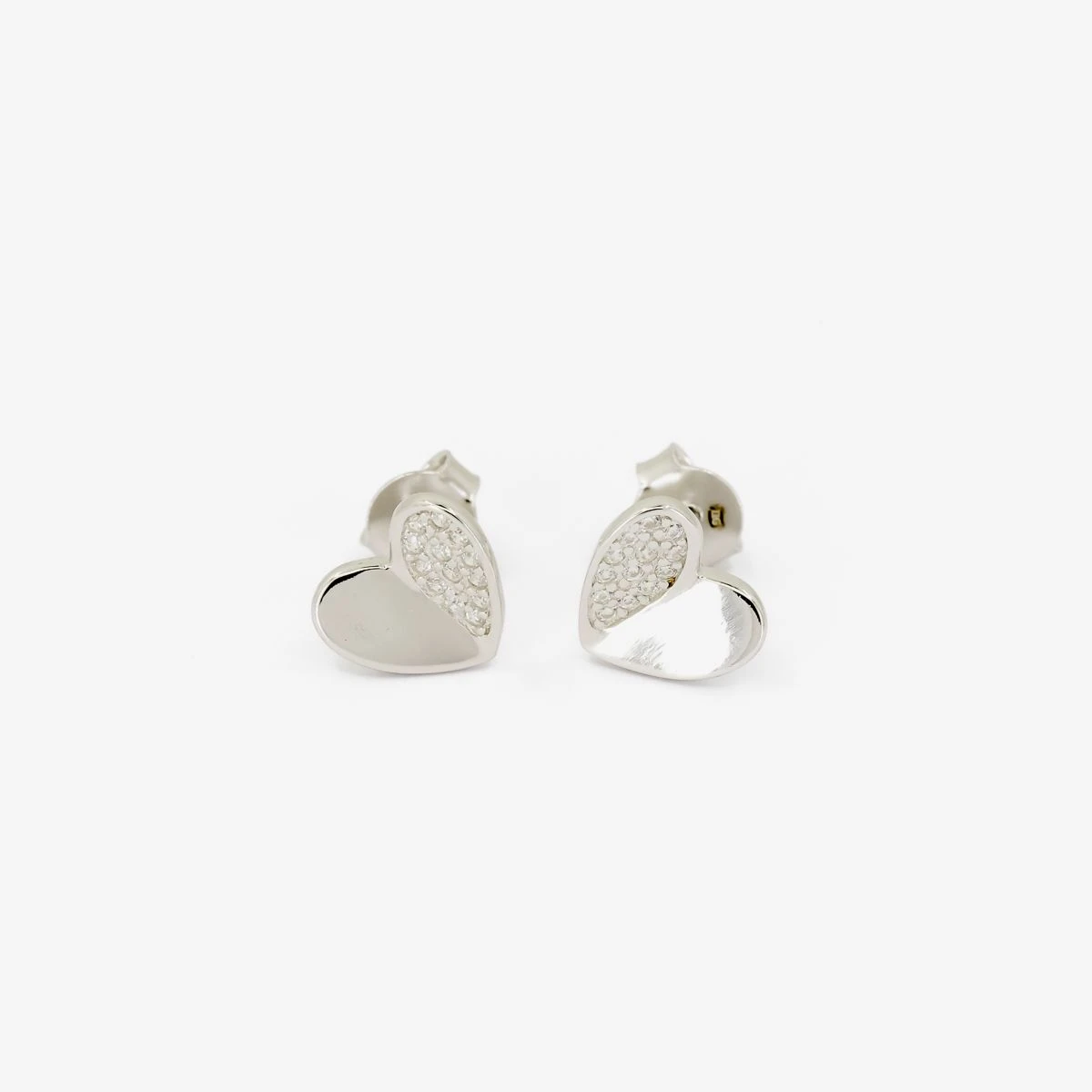 Cercei din Argint Alb de 925 cu piatra Zirconia artificial de culoare ALB