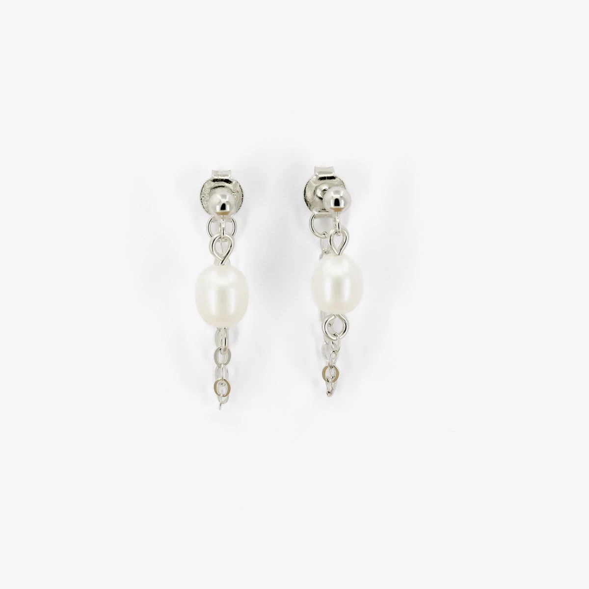 Cercei din Argint Alb de 925 cu piatra Zirconia artificial de culoare ALB