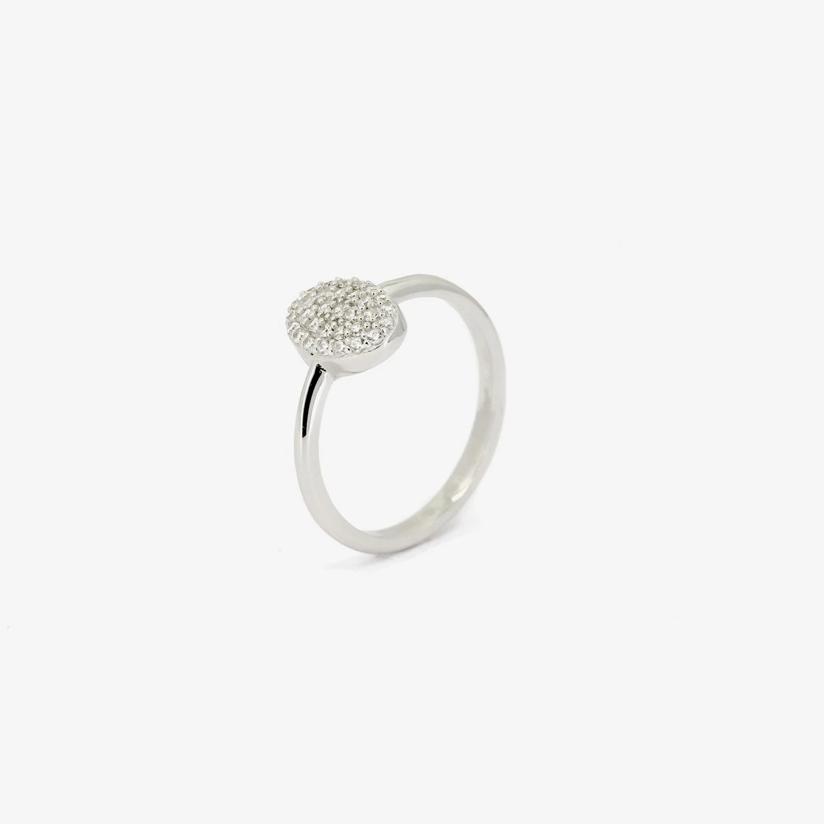 Inel din Argint Alb de 925 cu piatra Zirconia artificial de culoare ALB