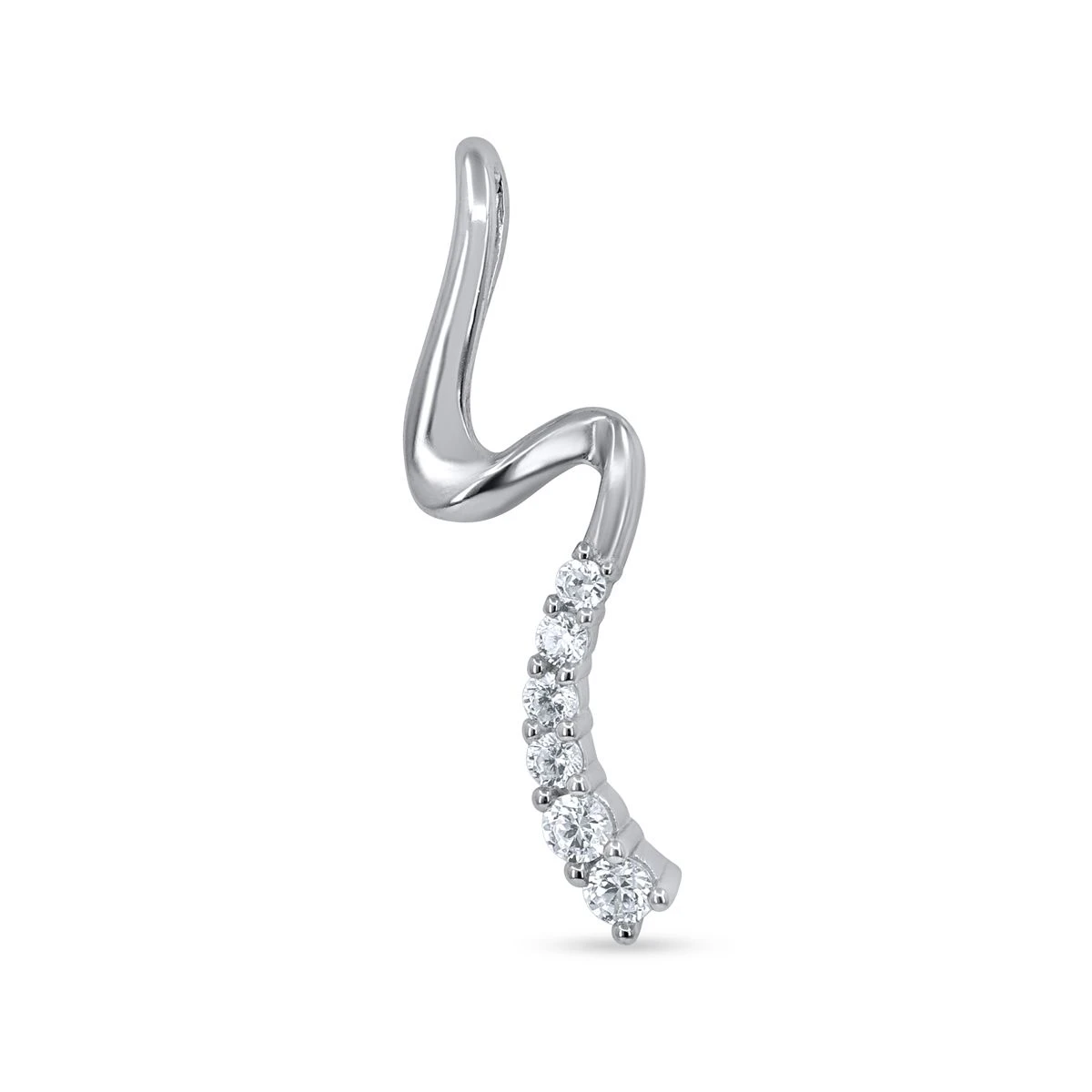 Pandantiv din Argint Alb de 925 cu piatra Zirconia artificial