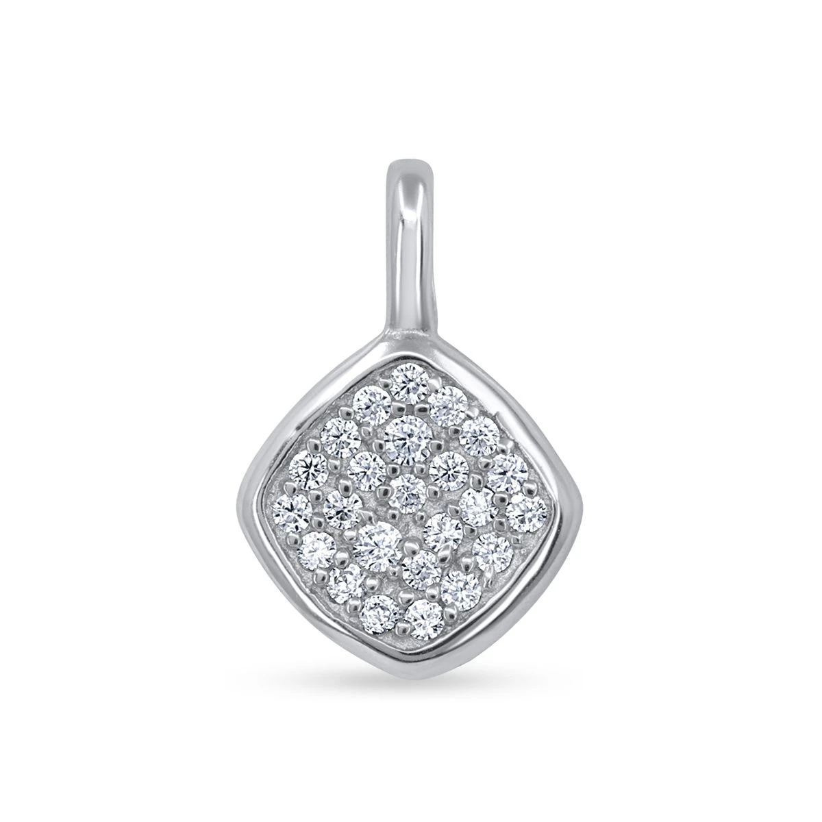 Pandantiv din Argint Alb de 925 cu piatra Zirconia artificial