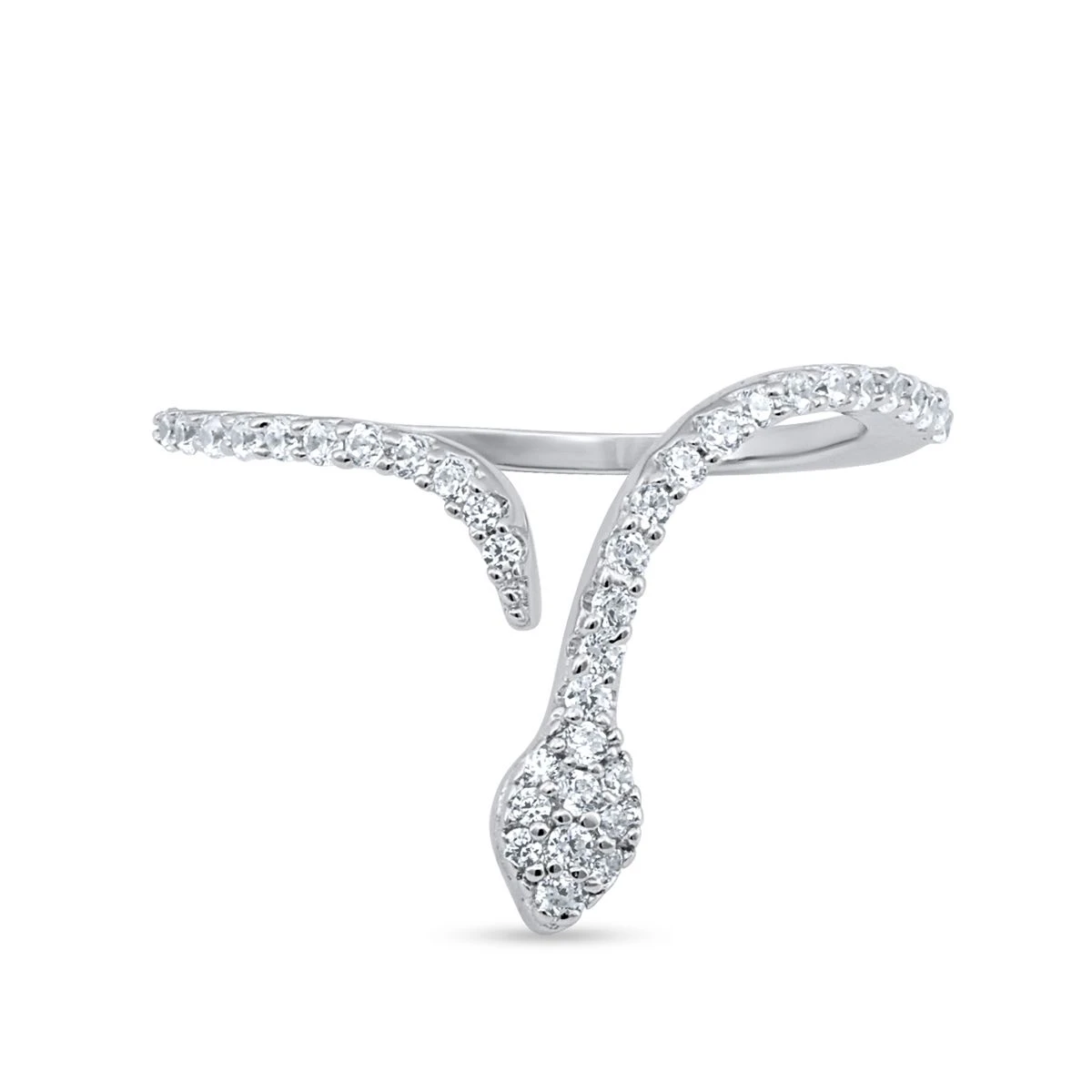 Inel din Argint Alb de 925 cu piatra Zirconia artificial de culoare ALB