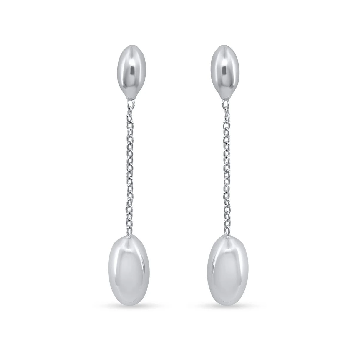 Cercei din Argint Alb de 925 cu piatra Zirconia artificial de culoare ALB
