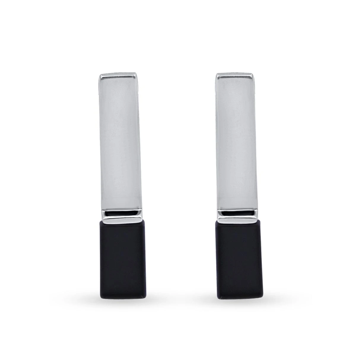 Cercei din Argint Alb de 925 cu piatra Zirconia artificial de culoare ALB