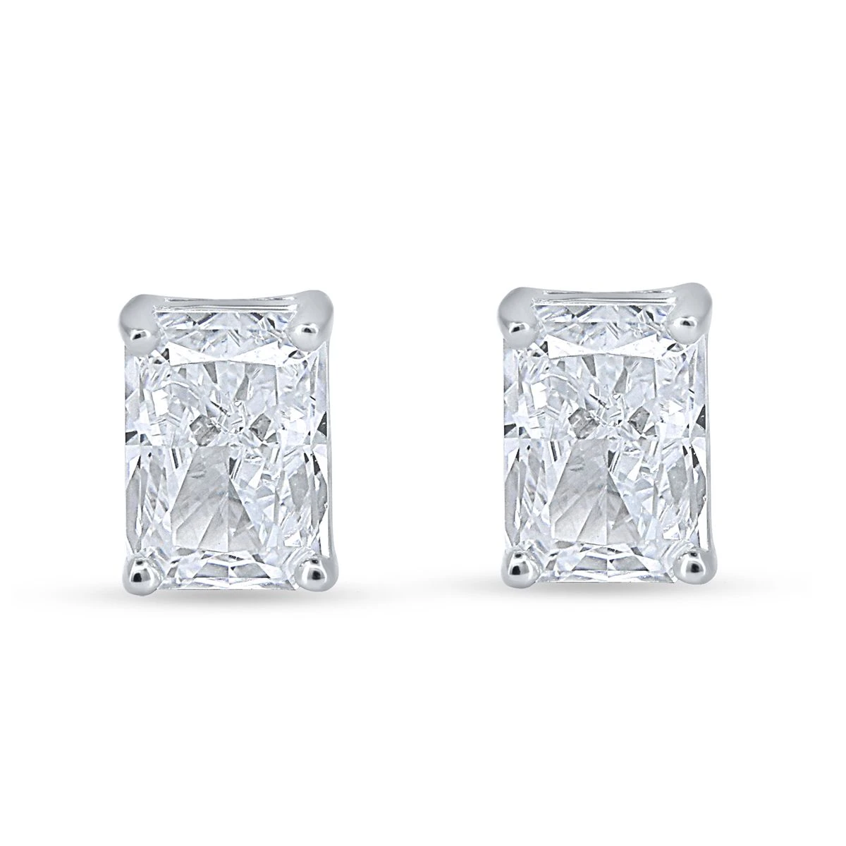 Cercei din Argint Alb de 925 cu piatra Zirconia artificial de culoare ALB