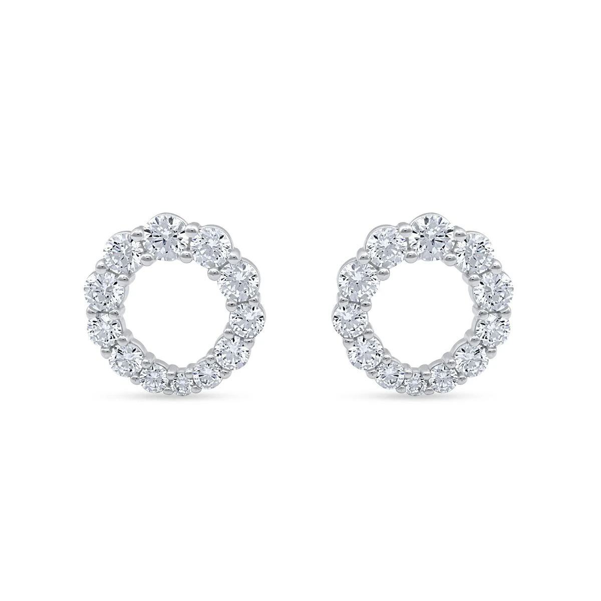 Cercei din Argint Alb de 925 cu piatra Zirconia artificial de culoare ALB