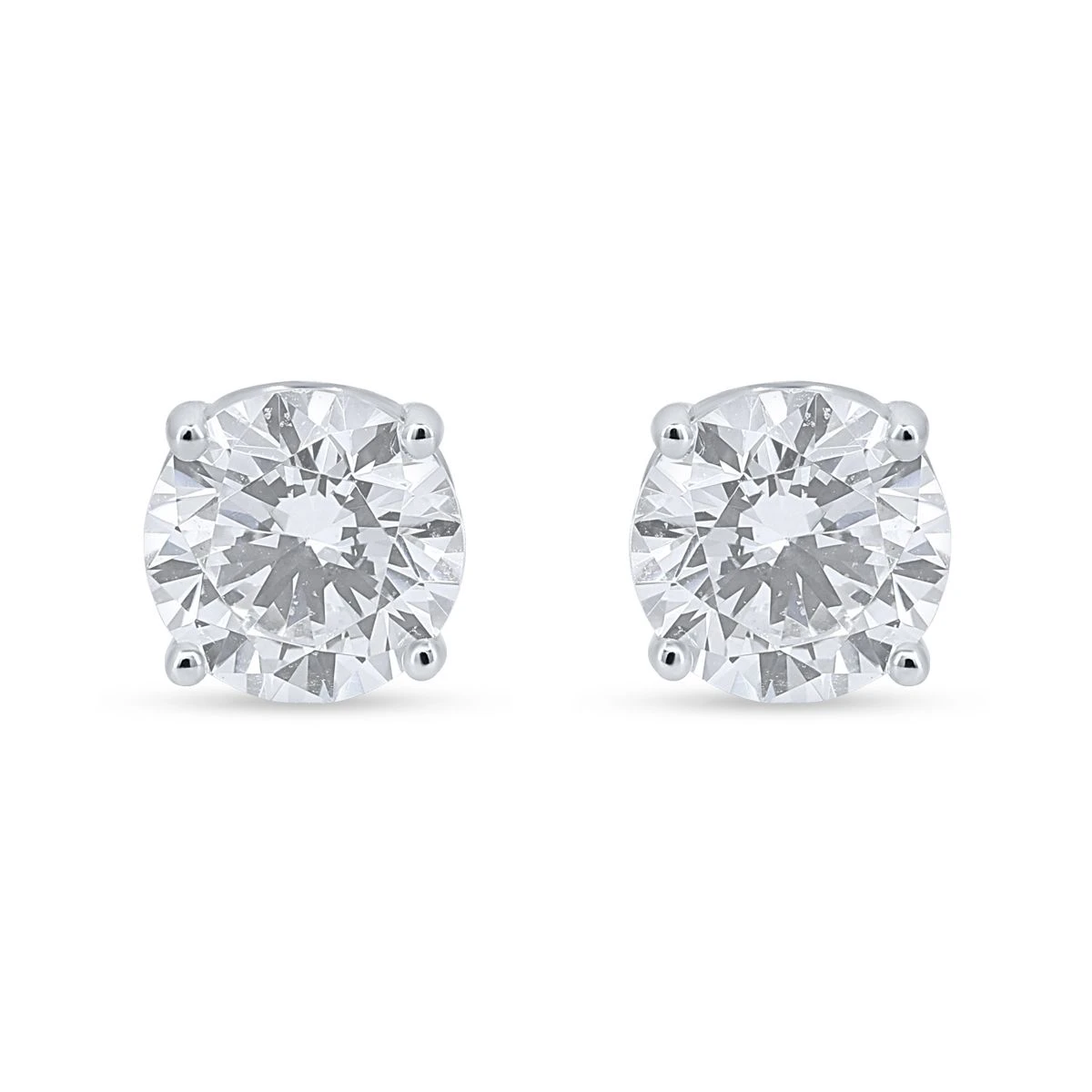 Cercei din Argint Alb de 925 cu piatra Zirconia artificial de culoare ALB