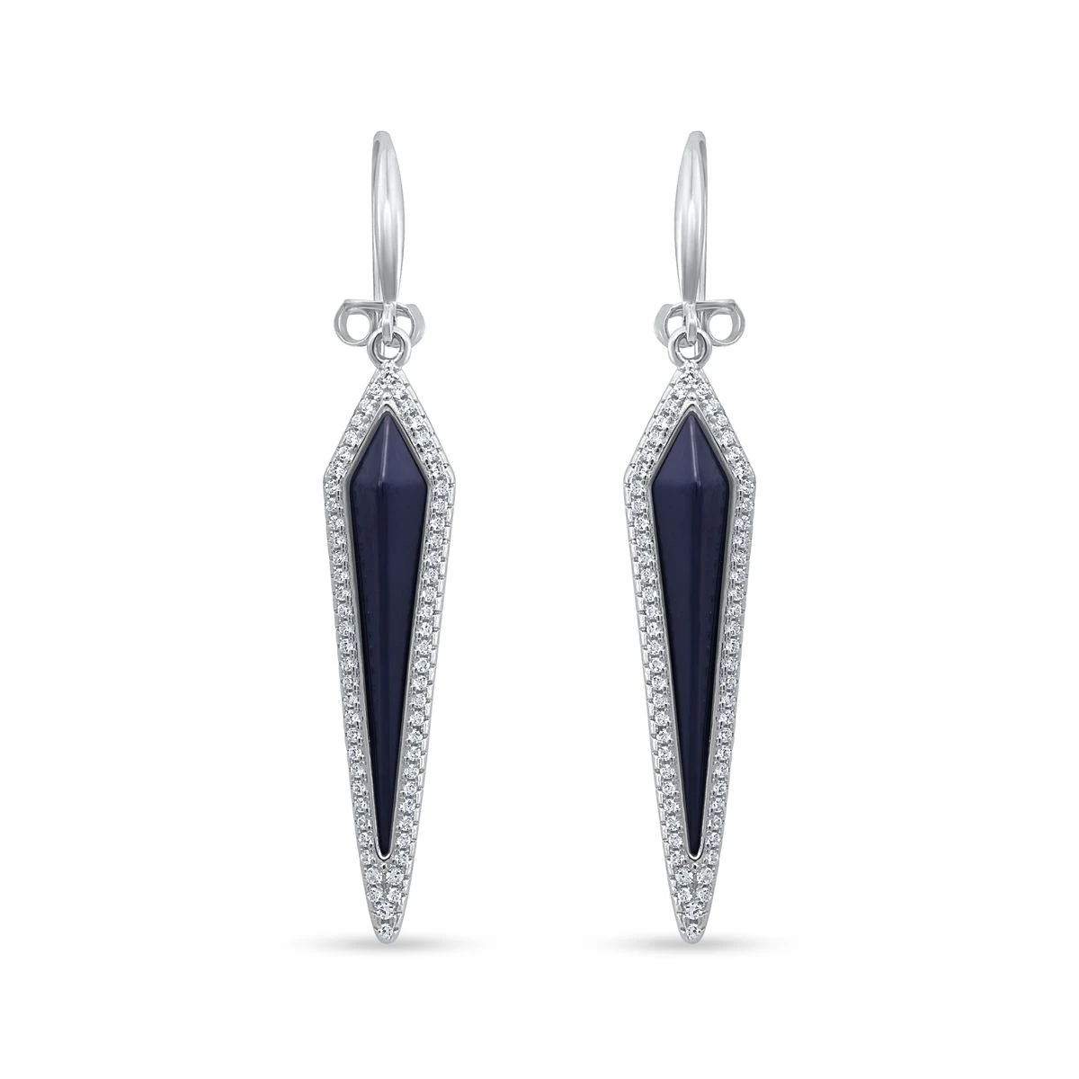 Cercei din Argint Alb de 925 cu piatra Zirconia artificial de culoare ALB